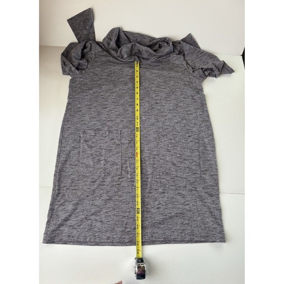 Pure Jill Women Gray Heather Pocket Dress Pullover Cowl Neck Long Sleeve LP - Picture 10 of 12